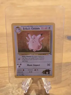 ERIKA'S CLEFABLE 003/132 Gym Heroes Pokemon Card Holo Excellent Condition - Image 1