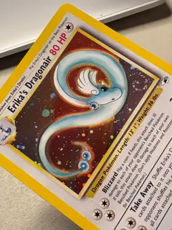 Pokemon TCG Erika's Dragonair Gym Heroes 4/132 Holo Unlimited NM/MT SWIRL Card - Image 5