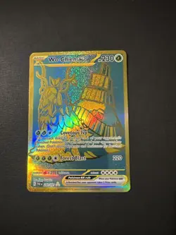 Pokemon Card Wo-Chien EX 240/091 Gold Full Art Paldean Fates - Image 1