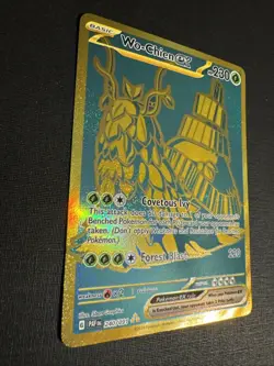 Pokemon Card Wo-Chien EX 240/091 Gold Full Art Paldean Fates - Image 3