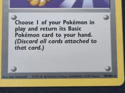 POKEMON - Scoop Up - Trainer Card - Rare Base Set 78/102 - Image 3