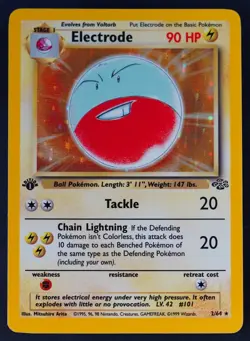 Pokemon - Electrode Holo - 1st Edition - 2/64 - Jungle - Rare Card - LP - Image 2
