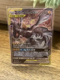 Pokemon TCG Pikachu & Zekrom GX Black Star Promo Card SM168 - Image 1