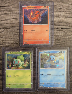 Pokemon: SV: Scarlet & Violet Promo 3-Card Set (Bulbasaur, Charmander, Squirtle) - Image 1