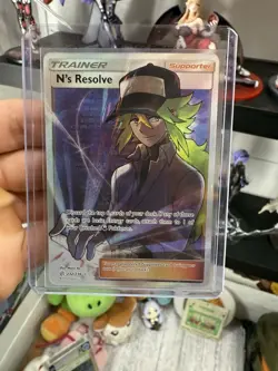 Pokemon 2019 Cosmic Eclipse N's Resolve Full Art Card 232/236 Mint - Image 1