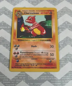 Charmeleon 24/102 Pokemon Card Uncommon Near Mint 1999 Base Shadowless Stage 1 - Image 1