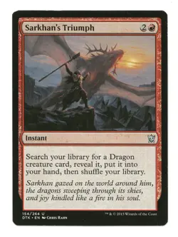 Sarkhan's Triumph MTG Instant Card Dragons of Tarkir 1x HP Magic the Gathering - Image 1