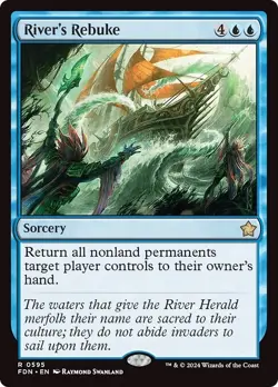 RIVER'S REBUKE mtg NM-M Foundations 1 Rare - Image 1