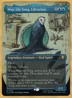 (In Hand) Borderless Foil - Wan Shi Tong, Librarian (Avatar, Mythic, 2025) - Image 1