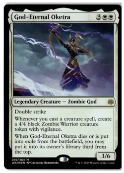 MTG Foil God-Eternal Oketra - War of the Spark Moderately Played English - Image 1