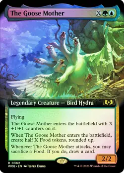MTG FOIL The Goose Mother Extended Art - Wilds of Eldraine #362 - Image 1