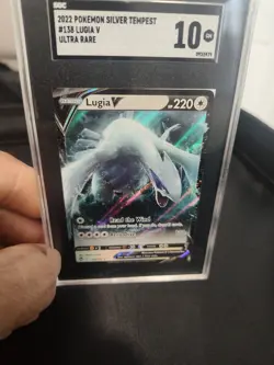 SGC 10 2022 Pokemon TCG Silver Tempest #138 Lugia V Ultra Rare GEM MINT - Image 1