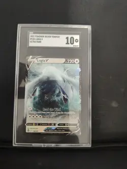 SGC 10 2022 Pokemon TCG Silver Tempest #138 Lugia V Ultra Rare GEM MINT - Image 2