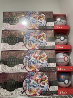 Pokemon TCG 2025 Holiday Advent Calendar Bundle Costco Exclusive (4 Sealed NEW) - Image 1