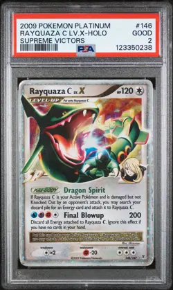 Pokemon Rayquaza C Lv.X 146/147 Supreme Victors PSA 2 - Image 1