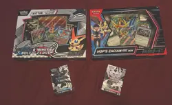 Pokemon Black Bolt and White Flare Lot and Hop’s Zacian Ex Box - Image 1
