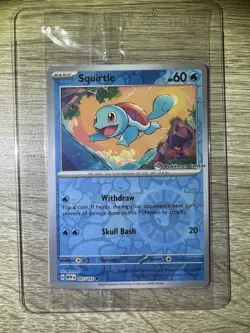 Pokemon 151 Squirtle MEW-EN 007/165 Pokemon Center Stamped Promo SEALED - Image 1
