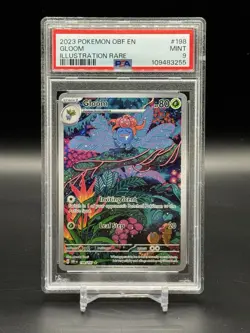 2023 POKEMON OBF EN-OBSIDIAN FLAMES ILLUSTRATION RARE #198 GLOOM PSA 9 - Image 1