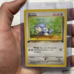 Pokemon TCG Dratini Team Rocket 53/82 Regular 1st Edition Common Card LP Vintage - Image 1