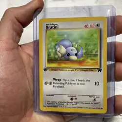 Pokemon TCG Dratini Team Rocket 53/82 Regular 1st Edition Common Card LP Vintage - Image 2