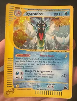 Pokemon Card-Gyarados-H10/H32-Holo-NoCrystal-Skyridge-ENG-Played - Image 1