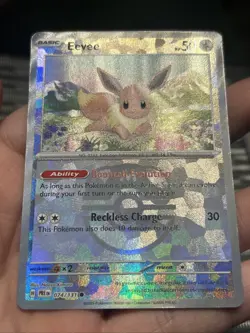 Pokemon TCG Prismatic Evolutions Eevee Master Ball Reverse Holo Card 074/131 - Image 2