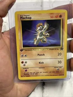 Pokemon Machop 59/82 1st Edition LP Team Rocket Pokemon Card Vtg Nintendo Common - Image 1