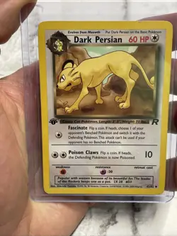 Pokemon 1st Edition Dark Persian 42/82 Regular Team Rocket Pokemon Card LP WOTC - Image 1