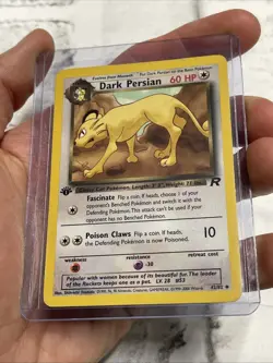 Pokemon 1st Edition Dark Persian 42/82 Regular Team Rocket Pokemon Card LP WOTC - Image 2