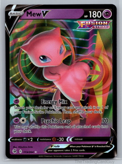 Mew V - 113/264 - Pokemon Fusion Strike Sword & Shield Ultra Rare Card NM - Image 1