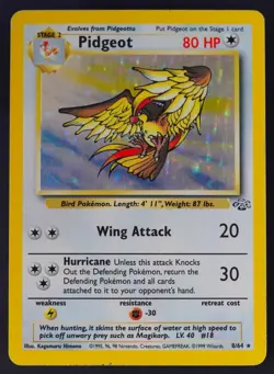 Pokemon - Pidgeot Holo - 8/64 - Jungle - Rare Card - Played - Image 2