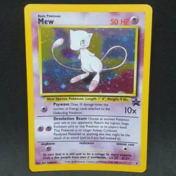 Mew 9 Holo rare Black Star Promo WOTC Vintage Pokemon Card 1999 TCG WP 9 - Image 1