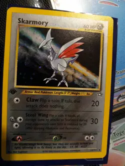 ? Skarmory 13/111 - 1st Edition Neo Genesis Holo Rare - WOTC Pokemon Card L/P - Image 1