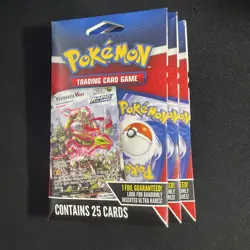 Pokemon 25 Card Pack 1 Foil Guaranteed NEW SEALED Lot Of 3 Packs Sealed Mint - Image 2
