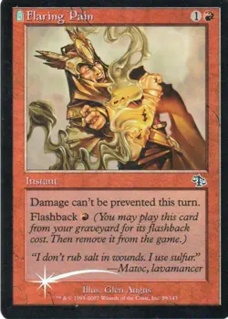 MTG: Judgment: Foil Flaring Pain: Lightly Played Condition - Image 1