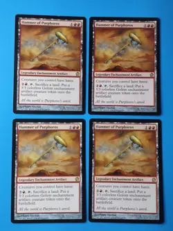 MTG 4x Hammer of Purphoros x4 LP Theros Magic Playset - Image 1