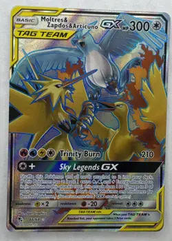 2019 POKEMON SM HIDDEN FATES #69 FULL ART/MOLTRES & ZAPDOS & ARTICUNO GX PSA CGC - Image 1