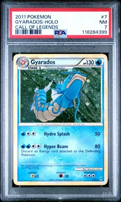 2011 POKEMON CALL OF LEGENDS GYARADOS #7 HOLO PSA 7 NM #118284399 - Image 1