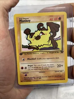 Pokemon Team Rocket 1st Edition Mankey 61/82 Vintage Vtg NM/MT Never Played TCG - Image 1