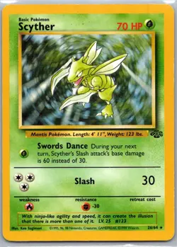 Pokemon TCG Scyther 26/64 Jungle MP - Image 1