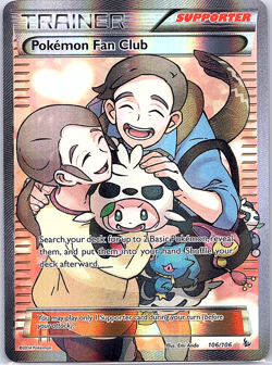 Pokemon Fan Club (106 Full Art) 106/106 Flashfire Holo LP - Image 1
