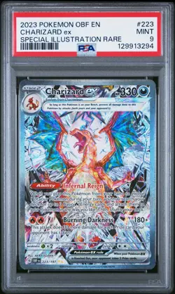 Charizard ex Special Illustration Rare #223/197 Pokemon Obsidian Flames PSA 9 - Image 1