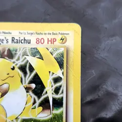 Lt. Surge's Raichu 11/132 Holo Rare Gym Challenge WOTC Pokemon TCG HP Crease? - Image 5