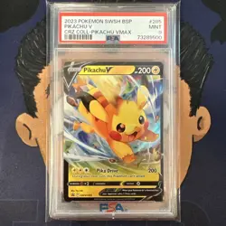 PSA 9 MINT 2023 Pokemon Crown Zenith PIKACHU V 285 Promo Holo - Image 2