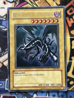 Red-Eyes B. Dragon SDJ-001 LP Ultra Rare Unlimited Edition Yu-Gi-Oh - Image 1