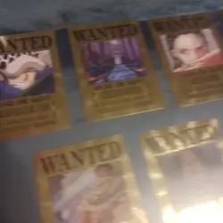 Straw Hat Pirate Crew?10 One Piece Wanted Poster Gold Card Collectible? - Image 2