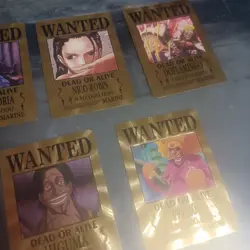 Straw Hat Pirate Crew?10 One Piece Wanted Poster Gold Card Collectible? - Image 3
