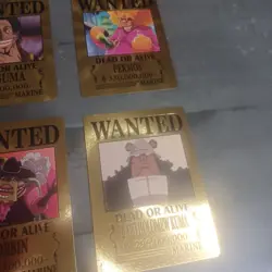 Straw Hat Pirate Crew?10 One Piece Wanted Poster Gold Card Collectible? - Image 5