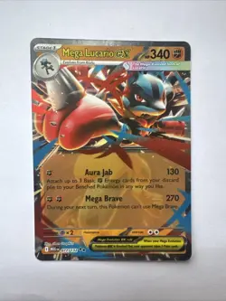 Mega Lucario Ex 077/132 Mega Evolution Pokemon Card - Image 1
