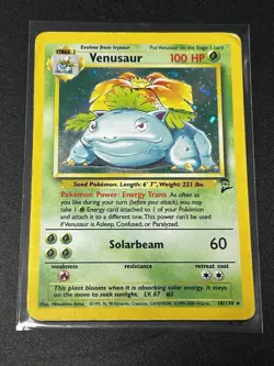 Pokemon TCG Venusaur Base Set 2 Holo Unlimited Rare Card 18/130 - Image 1